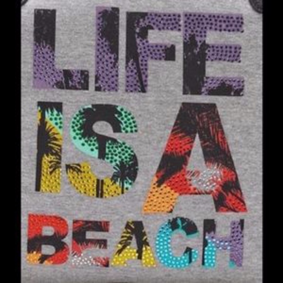 JUICY COUTURE Gray Large Life Is A Beach Tote Bag - Picture 4 of 5